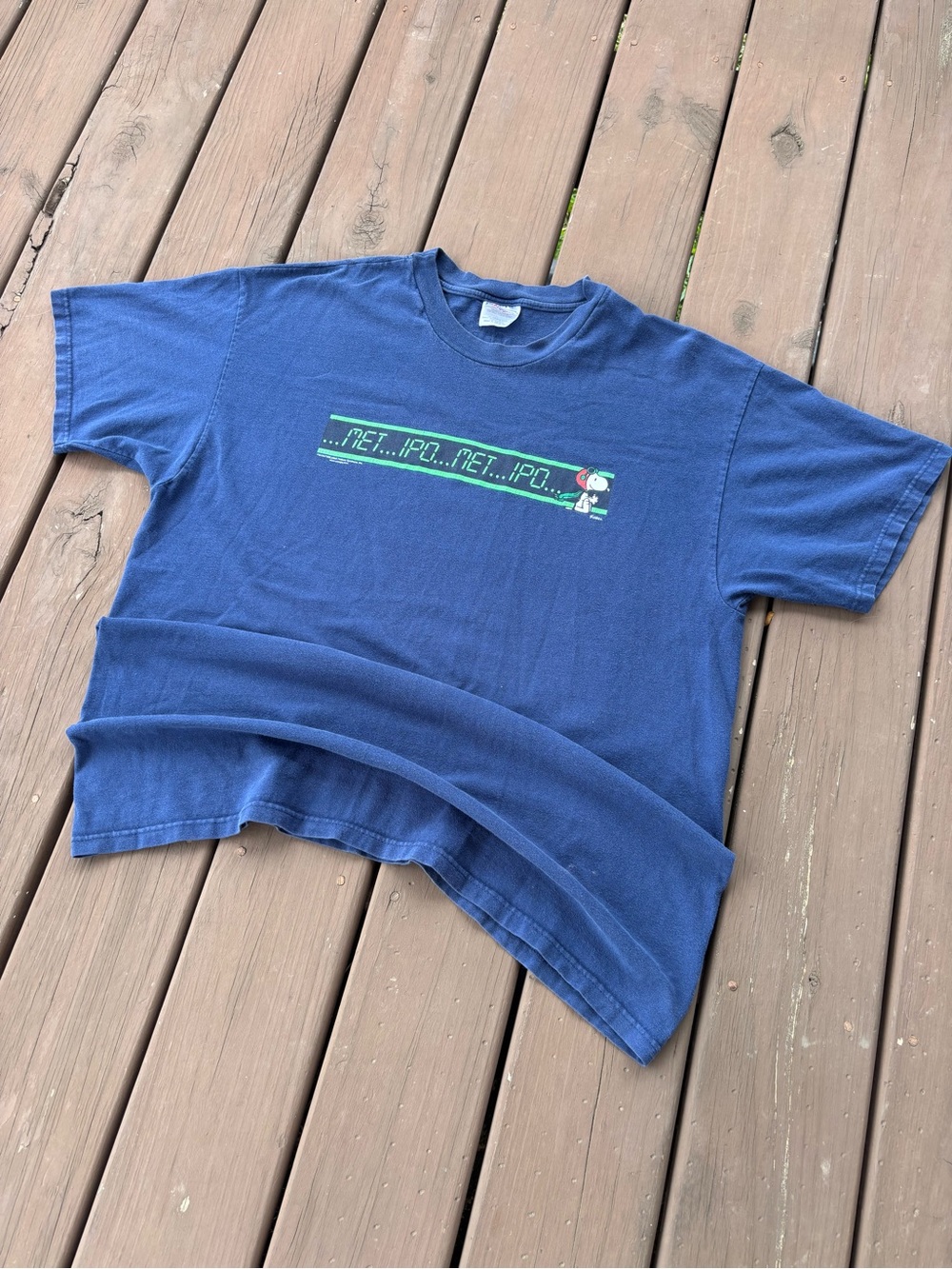 MetLife Snoopy Mens XL Navy Peanuts Promo Tee